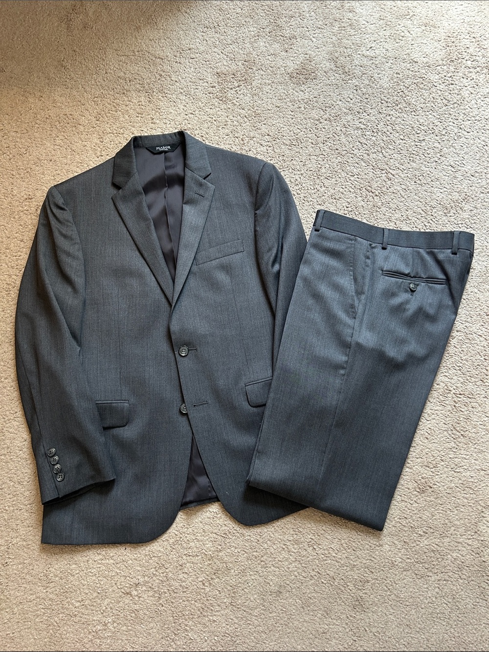 Jos. A. Bank Men's Charcoal Gray Traveler Suit